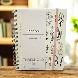 Target Threshold Undated Botanical Floral Planner Hardcover Spiral Notebook